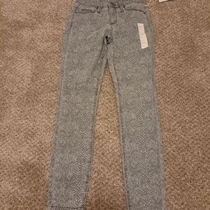 Snake skin print jeans